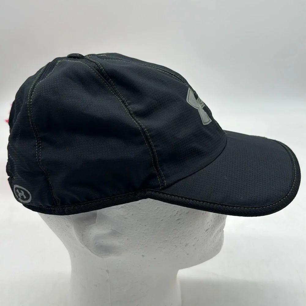 Under Armour Black Baesball Cap Hat with Gray Logo HT5314E